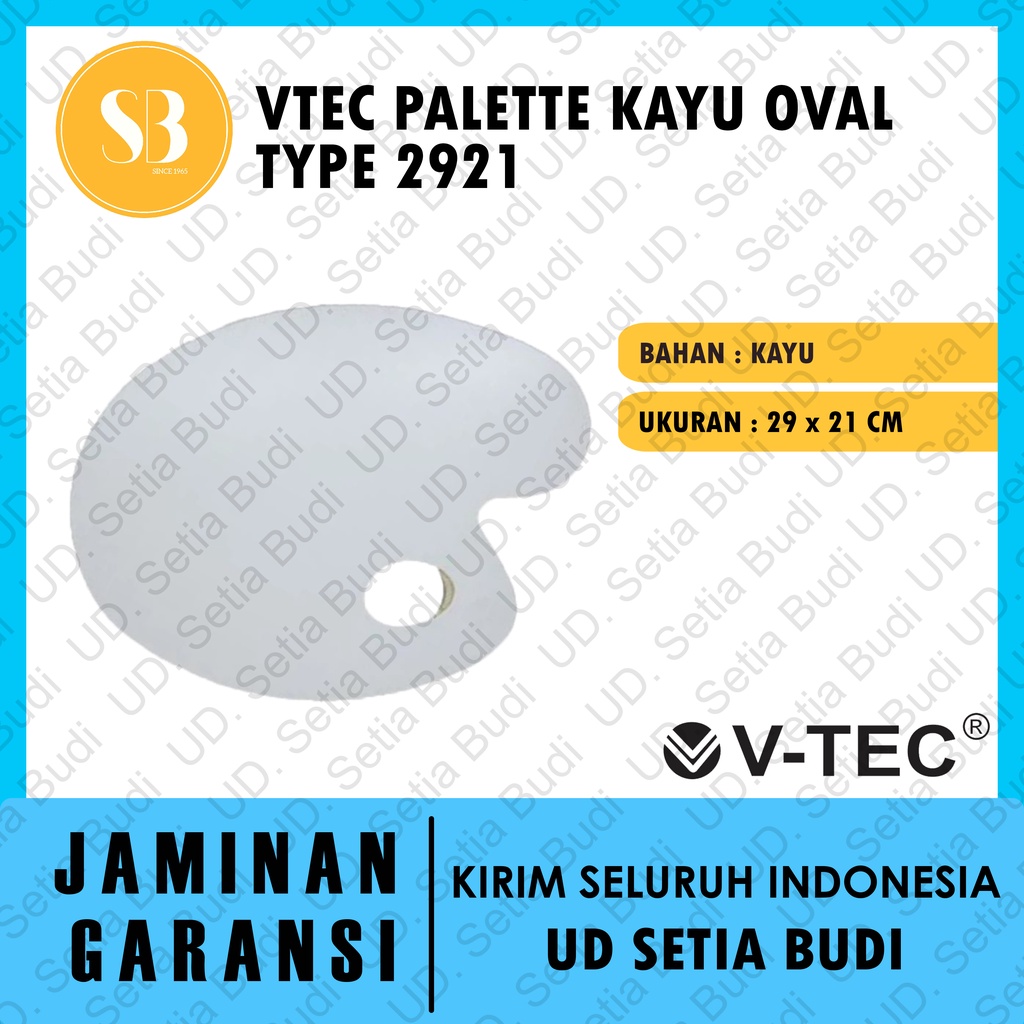 Palet Lukis Kayu V-Tec Wooden Painting Pallete V-Tec 2921