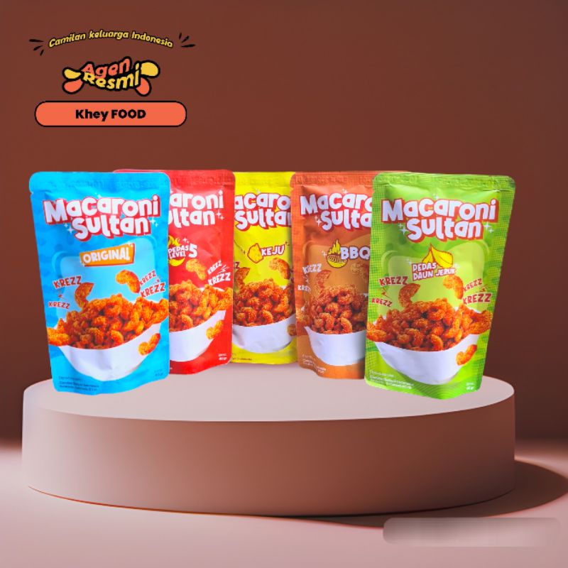 

Macaroni Sultan / Macaroni Banyak Rasa Kemasan 50gr Ecer dan Grosir