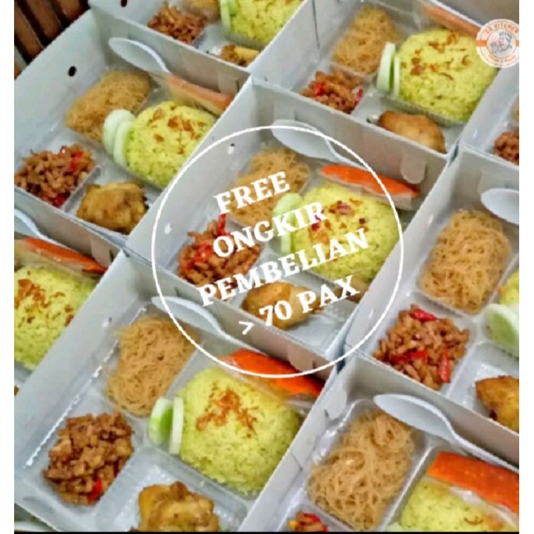 PAKET NASI KUNING AYAM KOTAK LEZAT DAN MURAH // NASI BOX KOTAK