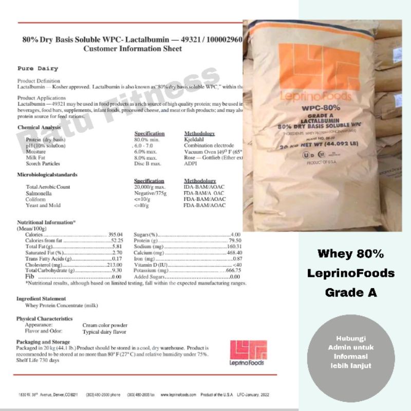 Oriana Pure Whey Protein Konsentrat wpc 1000 gram 2.2 lbs - Original 100%