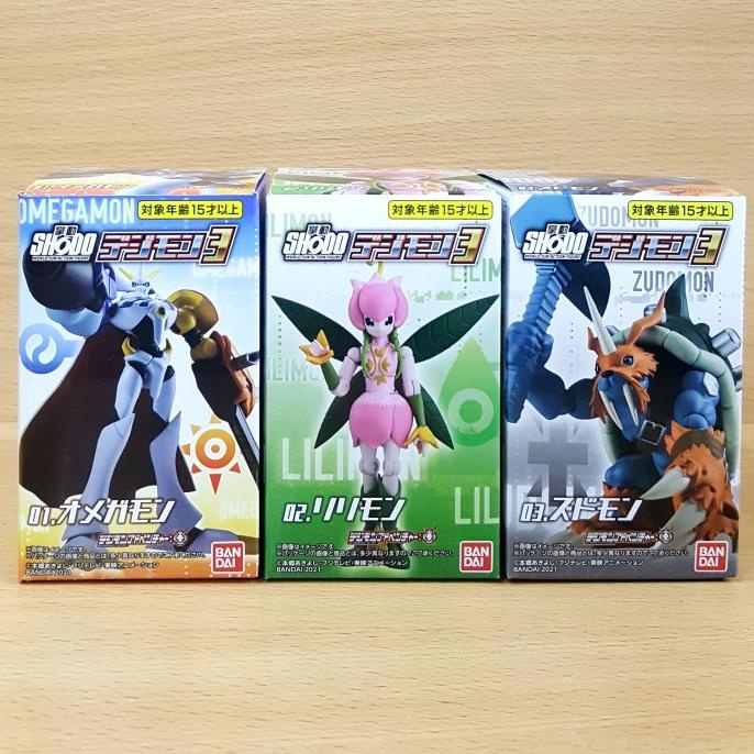 SHODO Digimon 03 [3/SET] Omegamon Omnimon Lillymon Lilimon Zudomon sale stock ready