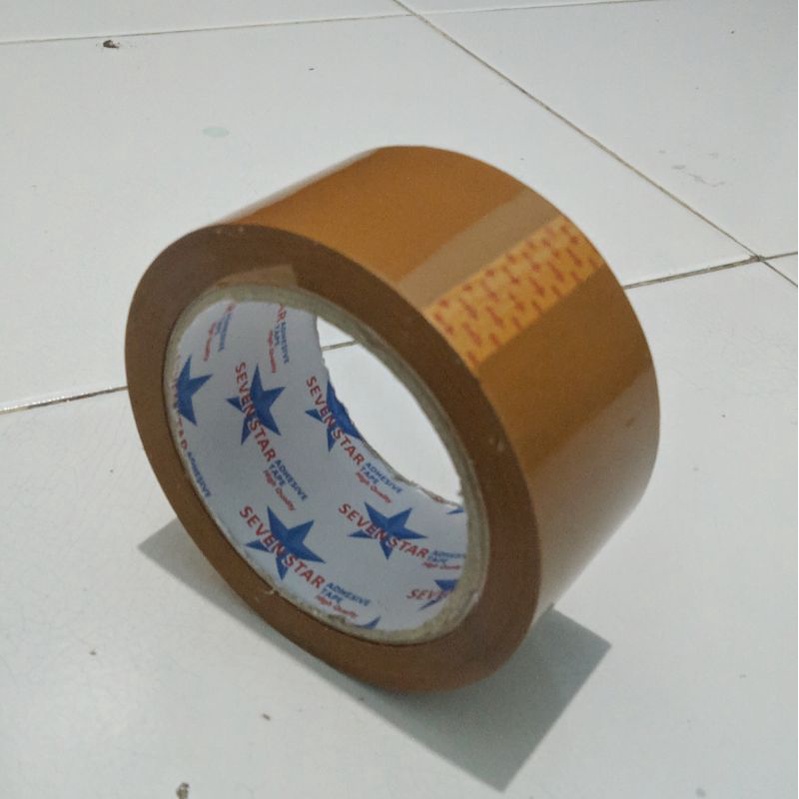 Lakban Coklat / Bening Adhesive Tape  Selotip / Isolasi Packing 90 yard 2inch - BUM