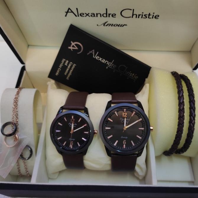 JAM TANGAN COUPLE JAM TANGAN COUPLE ALEXANDRE CHRISTIE AC 8651 MD/LD ALL STAINLESS EL09I09A82L