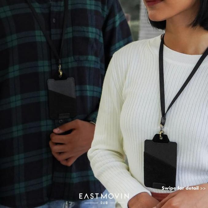 

Lanyard ID CARD name tag holder Kulit Asli Original Eastmovin Carry