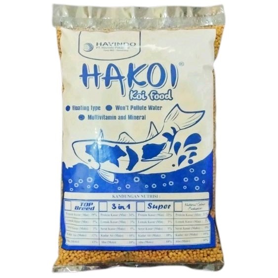 HAKOI Koi Food 3 in 1 (Color Up - Grow Up - Probiotics) - Makanan Ikan Koi