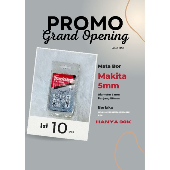 Mata bor besi Makita 5mm isi 10pcs