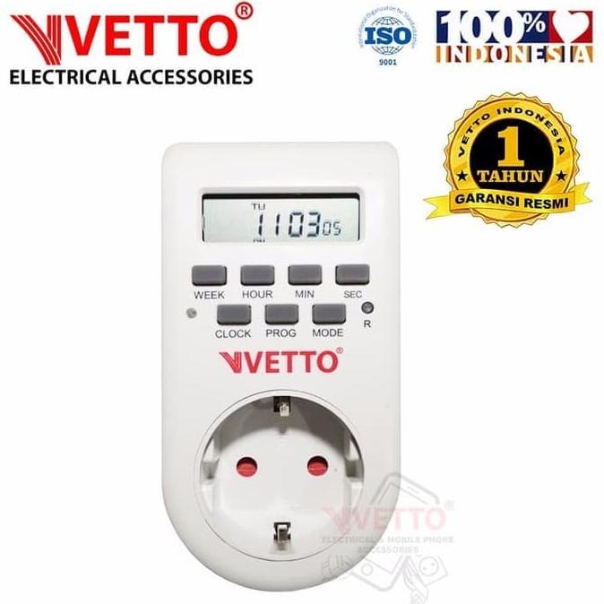 VETTO Stop Kontak Timer Digital Listrik - 1Minggu