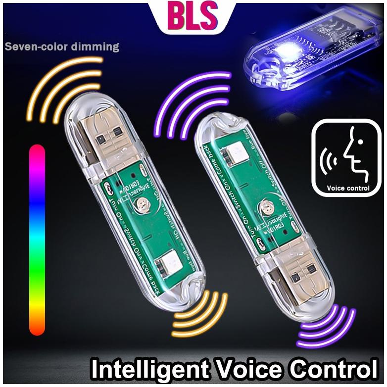 COD Lampu USB Mini Smart Voice Control | LED RGB | Lampu Tidur Suara Cerdas ~