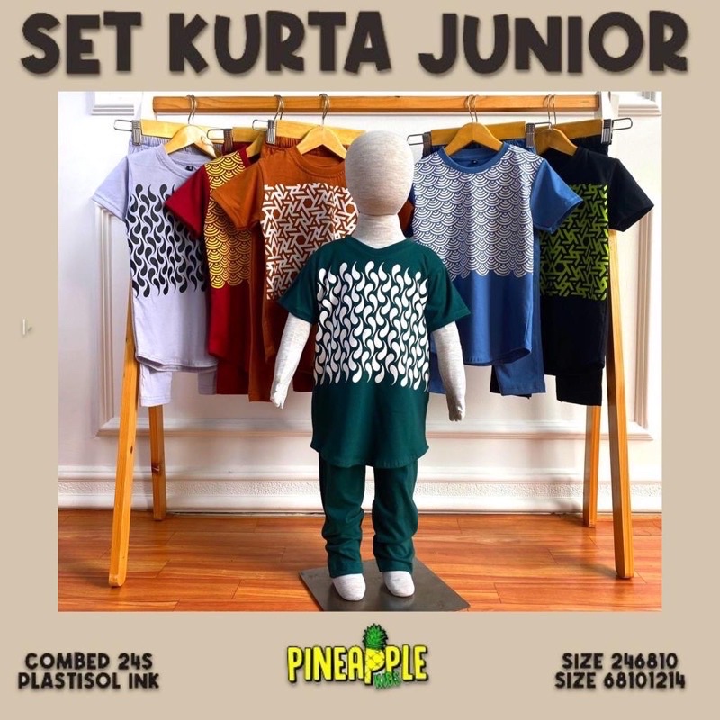 Setelan kurta junior 68101214 pineapple kids