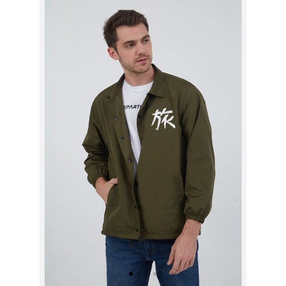 Men Coach jacket Japan Sea WaveOlive
