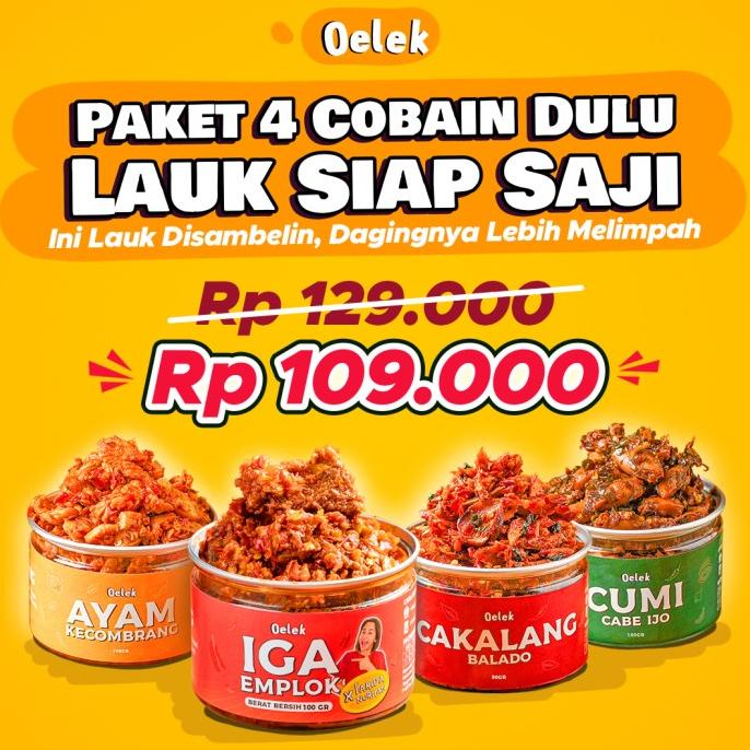 

Promo Oelek Paket Cobain Dulu 4 Laoek / Iga Emplok / Cakalang Balado / Cumi