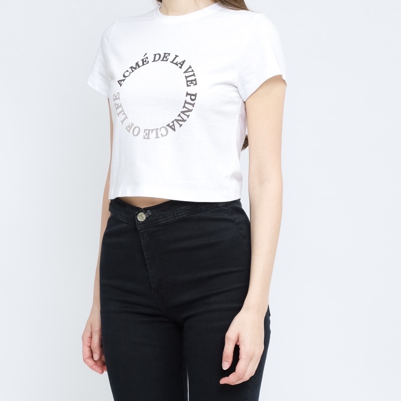 ADLV. Ring Of Life Crop Top White