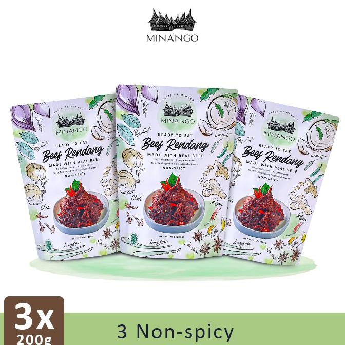 

Promo MINANGO Set of 3 Beef Rendang Daging Sapi Padang 200g Siap Saji Halal