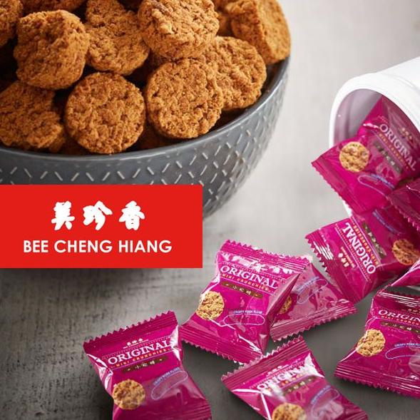 

Promo Bee Cheng Hiang, Original EZ Mini Crunchies, Abon Babi Sachet