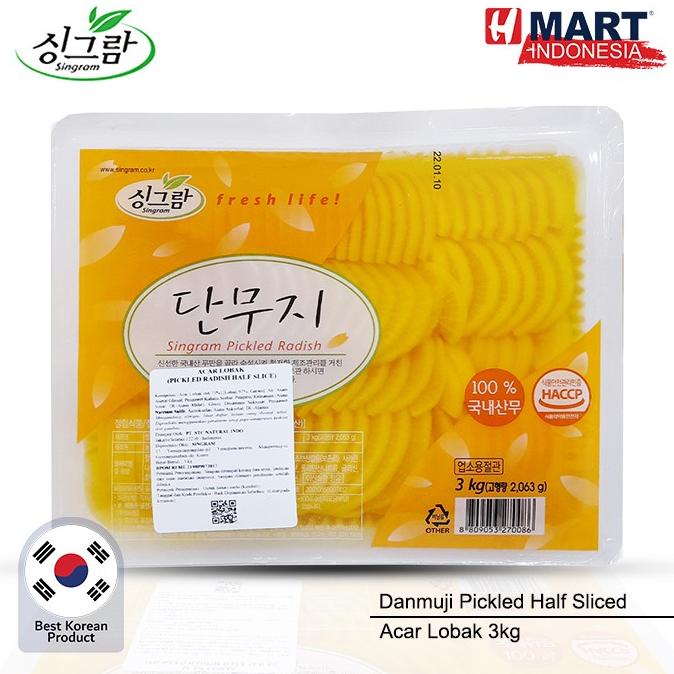 

Promo Singram Danmuji Pickled Half Sliced - Acar Lobak Kuning Korea 3kg