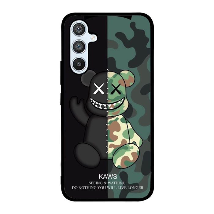 Casing Samsung A54 A34 A14 A73 A53 A33 A23 A72 A52 A32 A71 A51 A31 A70 A50 S 4G 5G Kaws Camouflage A