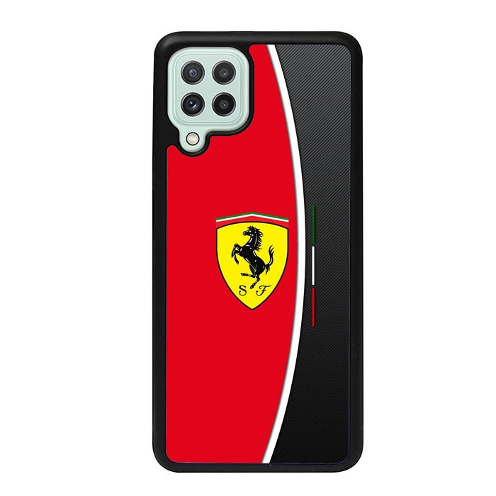 Casing Samsung A22 A21s A21 A20s A30 A20 A13 A12 A11 A10 4G 5G Ferrari Logo Carbon YD0457 Case Custo