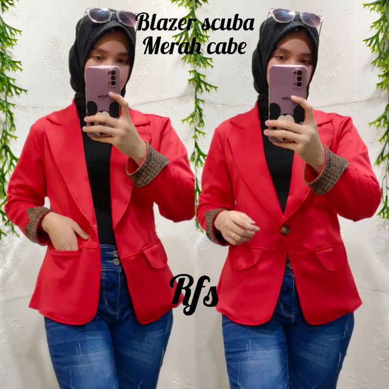 Blazer scuba bangkok//blazer kombinasi//blazer terlaris