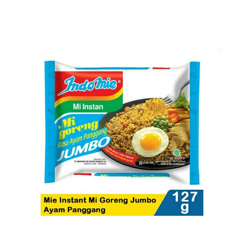 

Indomie Mi Instan Goreng Jumbo AyamPanggang 128G