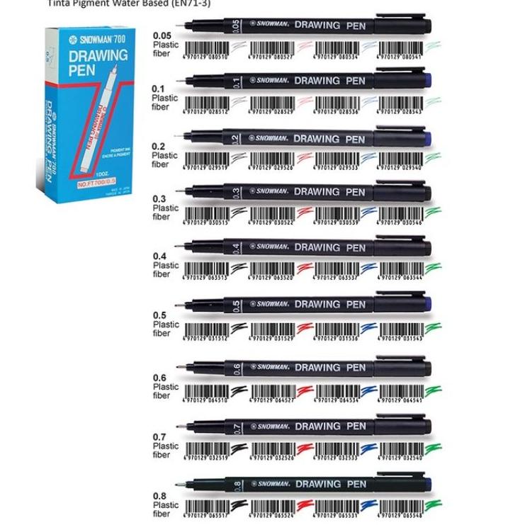 

Super Surprise Pulpen / Drawing Pen Snowman FT - 700 / (1pak/12pcs)