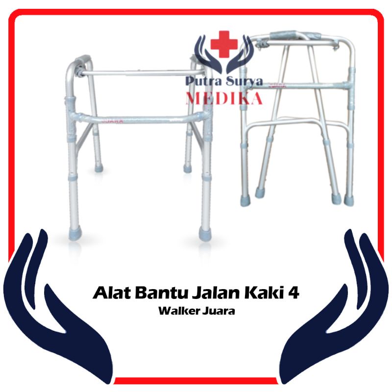 Alat Bantu Jalan Orang Tua Lansia | Walker Lipat Juara | Alat Bantu Jalan 4 Kaki