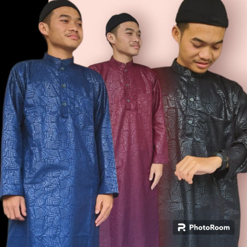 jubah alharomen jubah emboss jubah sultan gamis pria jumbo S,M,L,XL,XXLXXXL