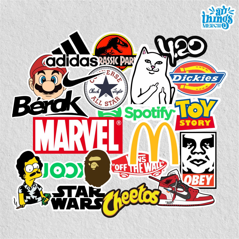 

Sticker Aesthetic Brand 21pcs / Sticker Pack Brand Estetik / Stiker Untuk Laptop. HP. Tumblr. Case Hp. DLL