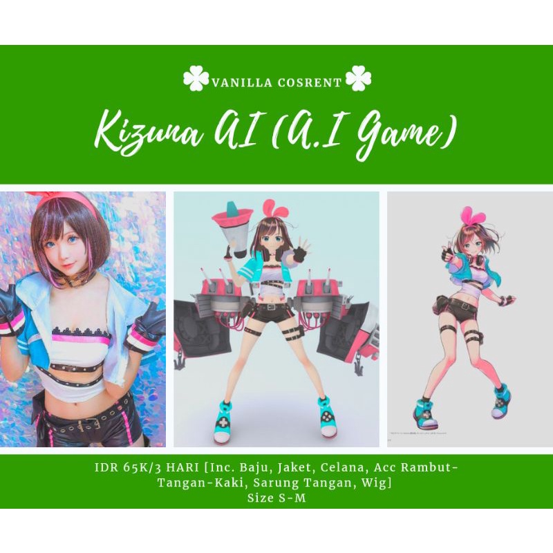 [RENTAL] KOSTUM COSPLAY KIZUNA AI VTUBER VIRTUAL YOUTUBER