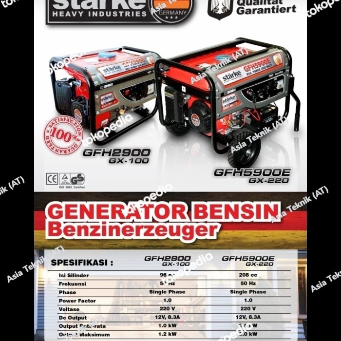 Ready genset mini 1000 watt - 1200 watt Starke GFH2900 Jerman