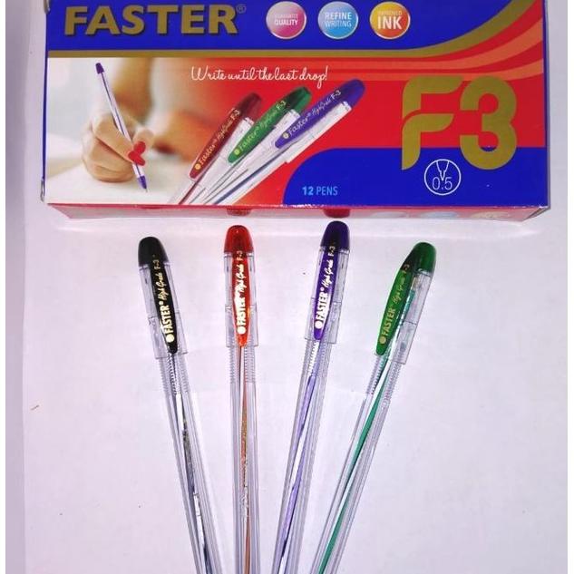

Viral Pen / Balpoin / Pena / Pulpen Faster F3, 0.5Mm ( Isi 12 Pcs )