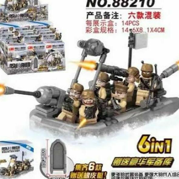 Garansi Resmi Mainan Swat Army Pasukan Tentara Minifigure Brick Lovezi 88210