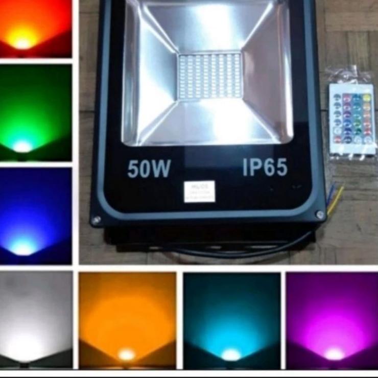 Super Delivery Lampu Sorot RGB Warna Warni 50 Watt / 100 Watt