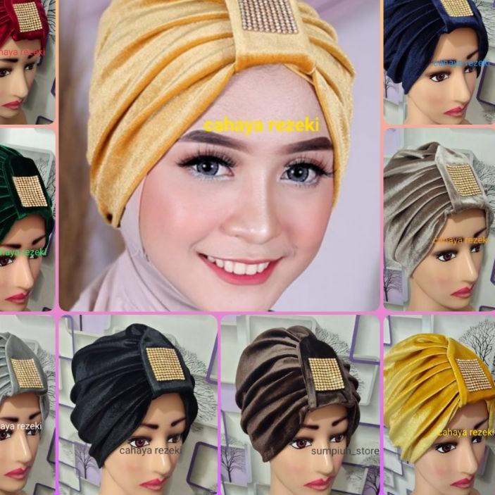 Turban Pesta Swarovsky Ciput Mewah