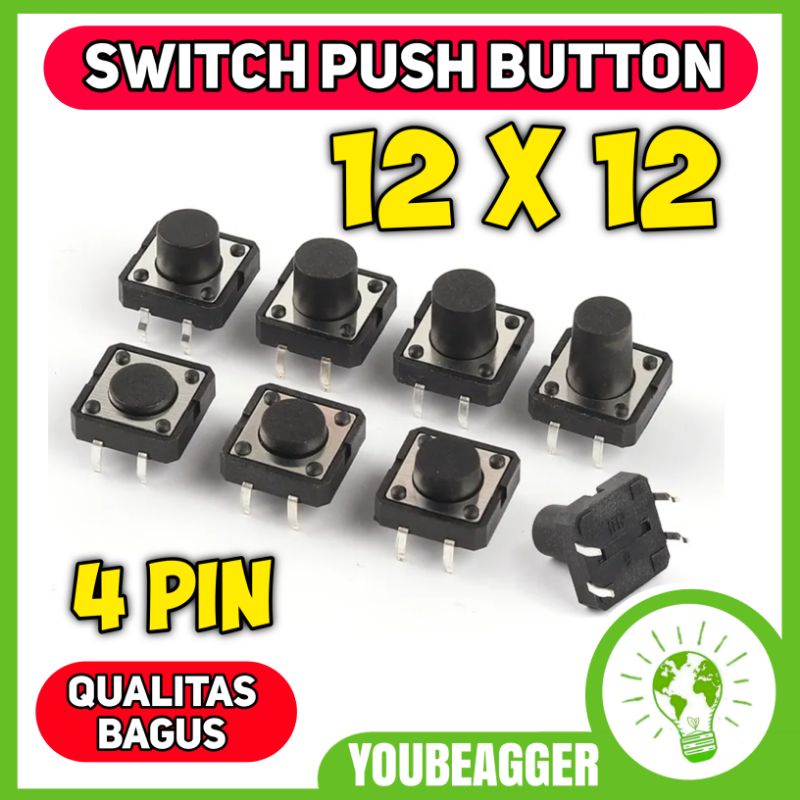 switch push button 12x12x 4.3 / 5 / 6 / 7 / 8 / 9 / 10 / 11 / 12