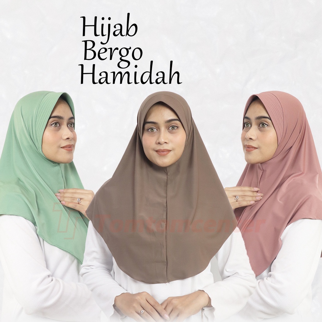 𝗪𝗶𝗻𝗱𝗮 𝗣𝗿𝗮𝗱𝗶𝘁𝗮 Jilbab Instan Kerudung Bergo Hamidah Hijab Sport Kaos Jersey Size M Polos Tanpa Label