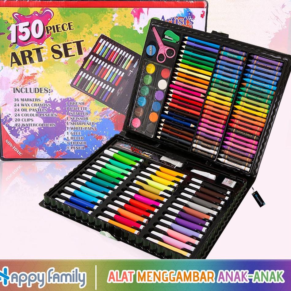 

Baru Aman HappyFamily Crayon Set 150 Pcs Macam Warna Cocok Menggambar Mewarnai - Pensil crayon (Alat Menggambar atau Mewarnai) Hadiah anak-anak