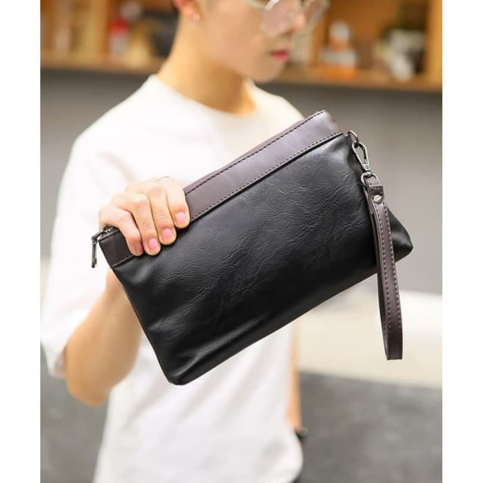 dompet W26 Business Clutch Model Monza Lotus / Tas tangan Handbag Dompet Pria(Y4W3) kekinian dompet 