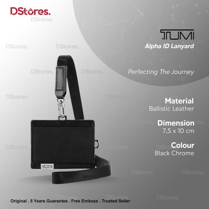 

T U M I Alpha ID Lanyard - Black Chrome