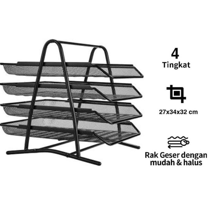 

DOCUMENT TRAY / RAK TEMPAT DOKUMEN 4 TINGKAT