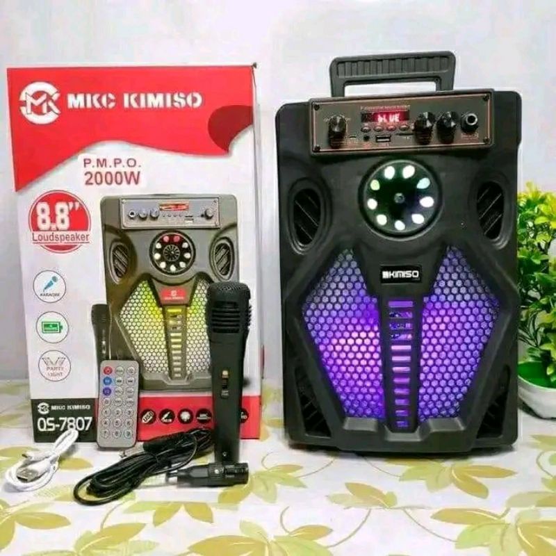 speaker kimiso bluetooth 8 inch brain power kimiso QS 7807 super