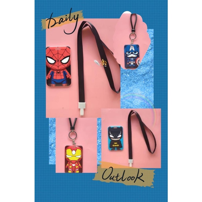 

Tempat Kartu Unik / Card Holder Model Tali Motif Superhero Keren