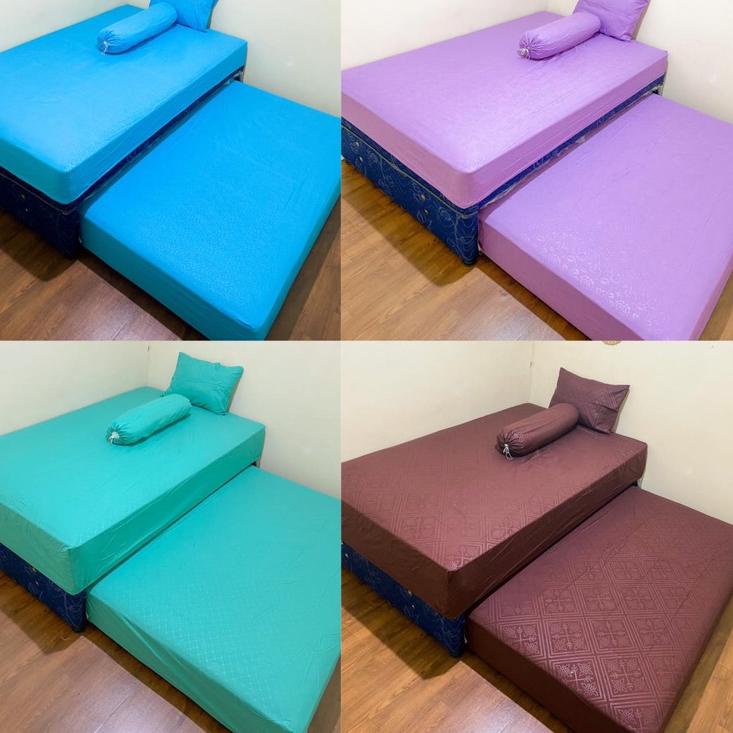 Diskon Belanja 120x200 TINGGI 30 SPREI SORONG TANPA RUMBAI 2in1