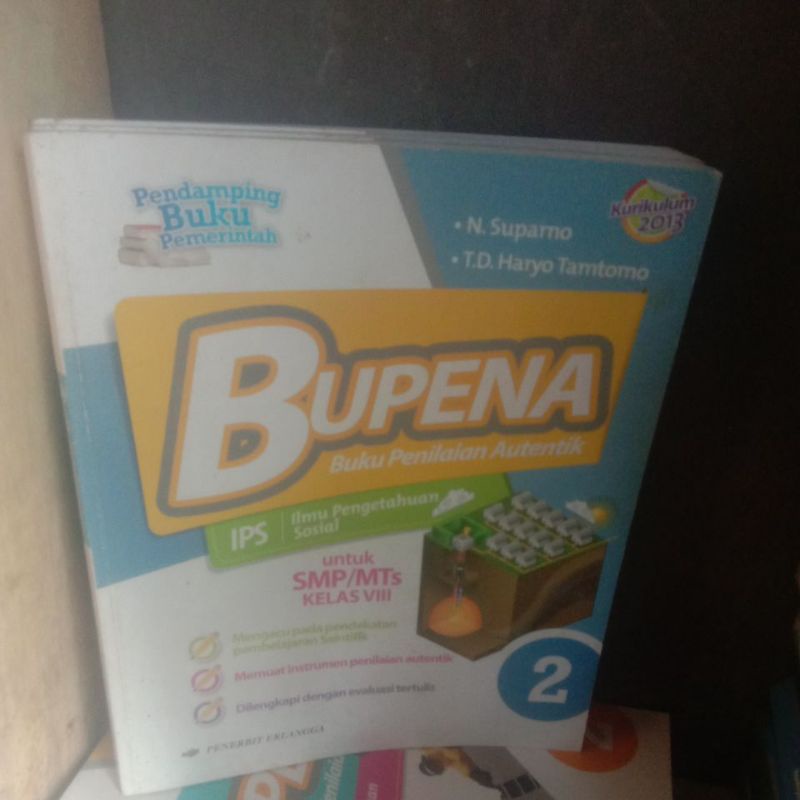 buku BUPENA IPS UNTUK SMP/MTS kelas 8/2 penerbit erlangga