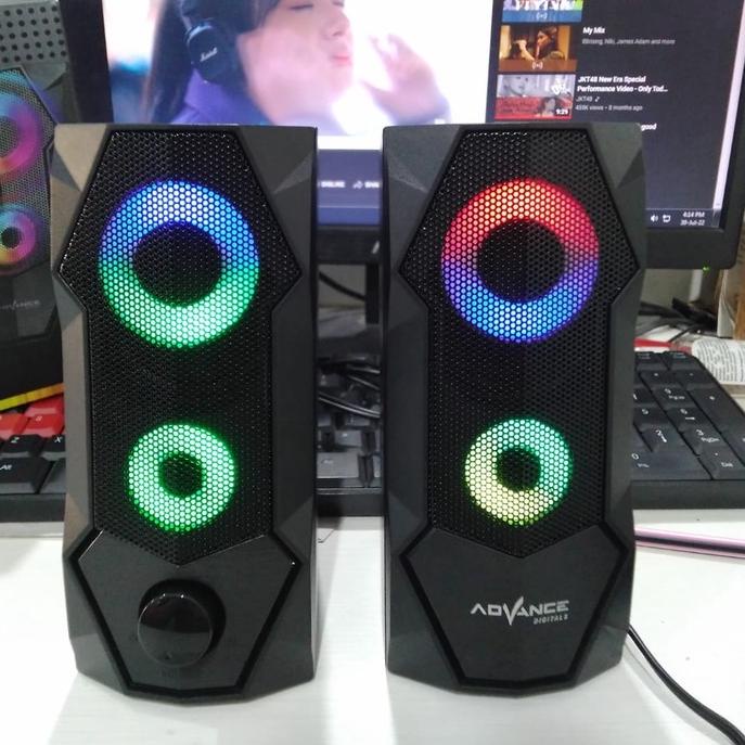 Super Premium Speaker Advance CLS 103 CLS 106 RGB / speker gaming Stereo speaker lampu / speaker HP,