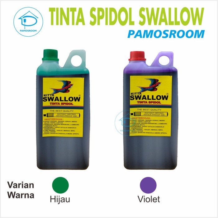 

Flash Sale!!! Pamosroom Tinta Spidol Permanent Kitta Swallow Biru Violet Terlaris