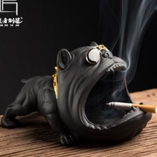 ASBAK ENGLISH BULLDOG / ASBAK KERAMIK MEWAH / ASHTRAY LUCU