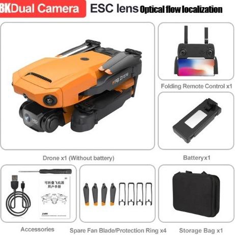 P8 Drone 8k Dual Camera Optical FLow Obstacle Avoidance Anti Nabrak