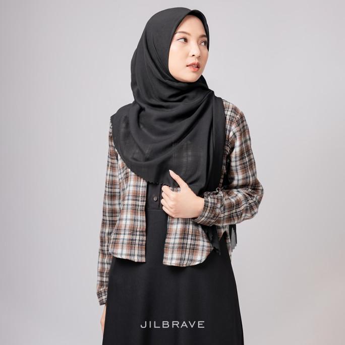 Wendy Dress 5.0 Jilbrave Boyish Style Warna Tiramisu Black