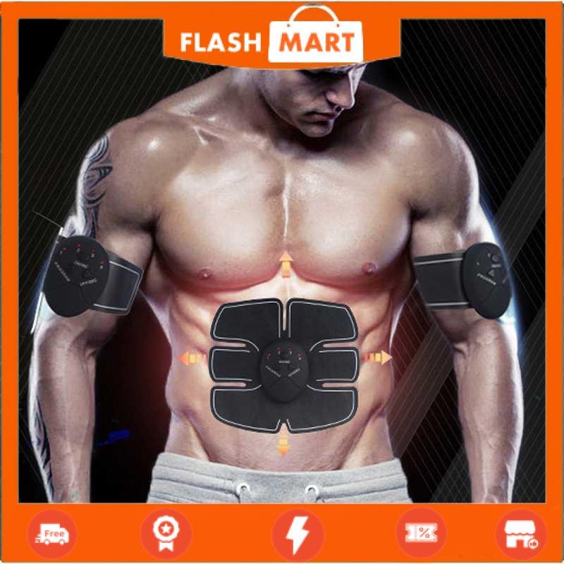 FLASHMART Alat Stimulator Terapi EMS Otot Six Pack ABS Abdominal Muscle - 068R2