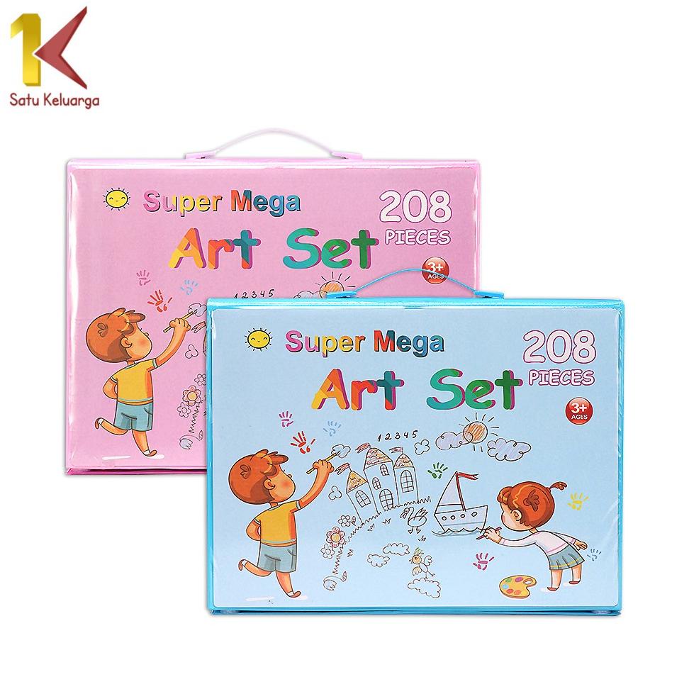 

Satu Keluarga Pensil Warna Crayon A29 Peralatan Gambar Lukis Anak Mewarnai Set Isi 208PCS / Krayon Oil Paste Alat Tulis Colouring Book kids